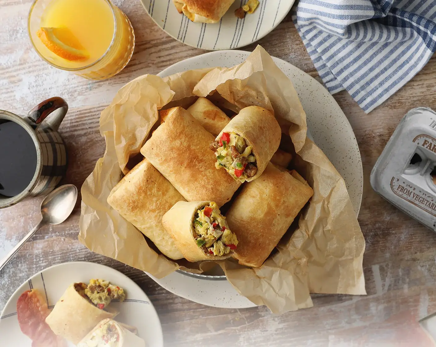 Air Fryer Breakfast Burritos