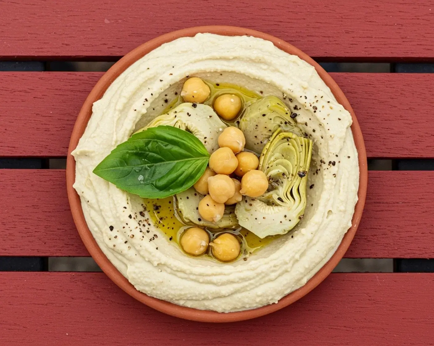 Artichoke Balsamic and Basil Hummus