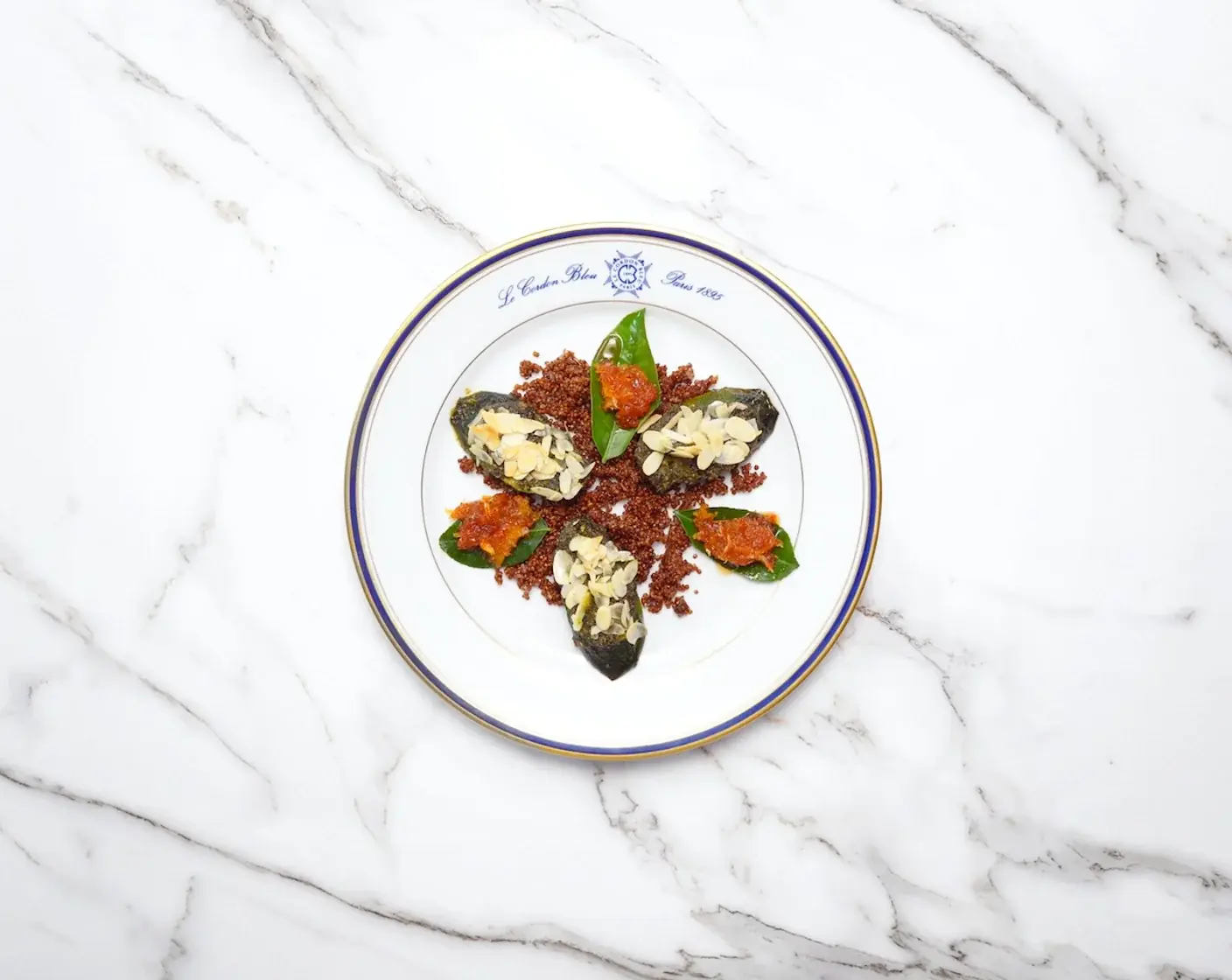 Asian Zucchini, Quinoa with Sweet Spices, and Grapefruit Marmalade