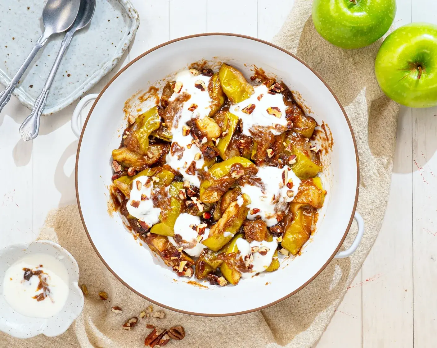 Baked Apple Slices with Honey Greek Yogurt