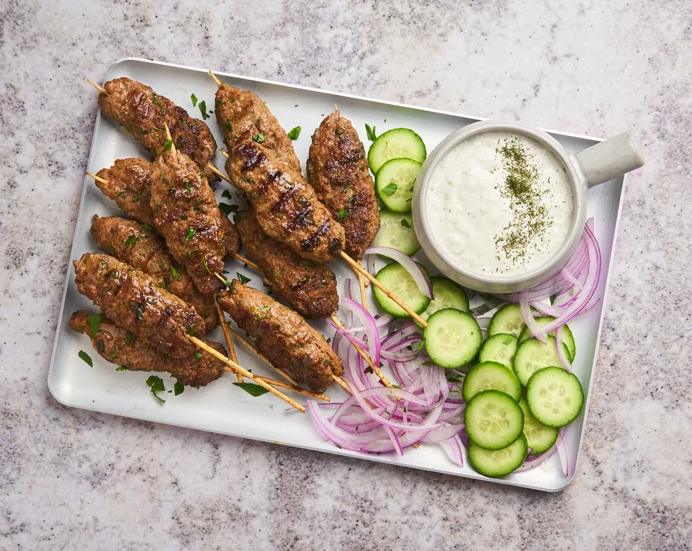 Beef Kofta Kebab with Yogurt Sauce