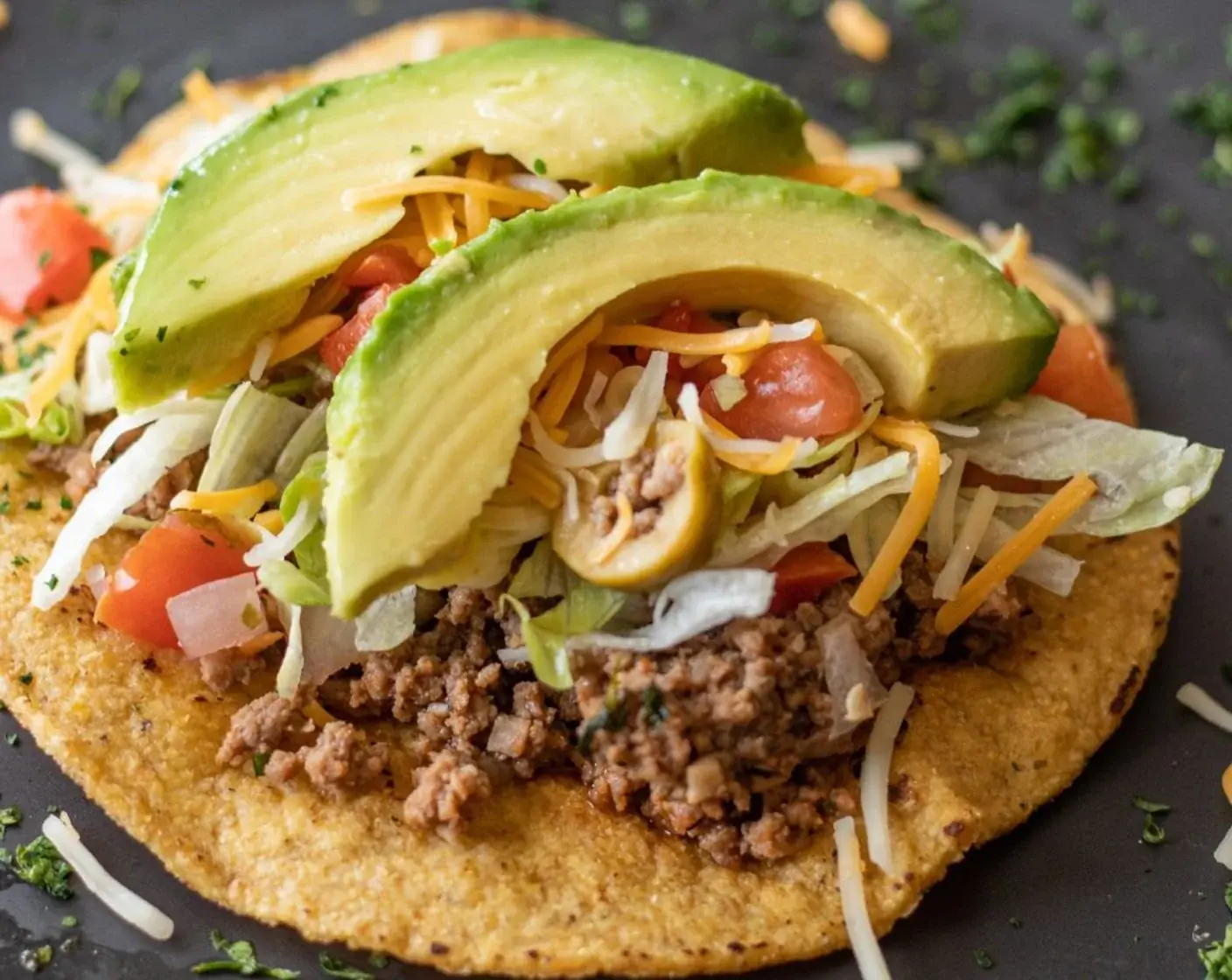 Beef Tostadas, Tortillas and Lettuce Cups
