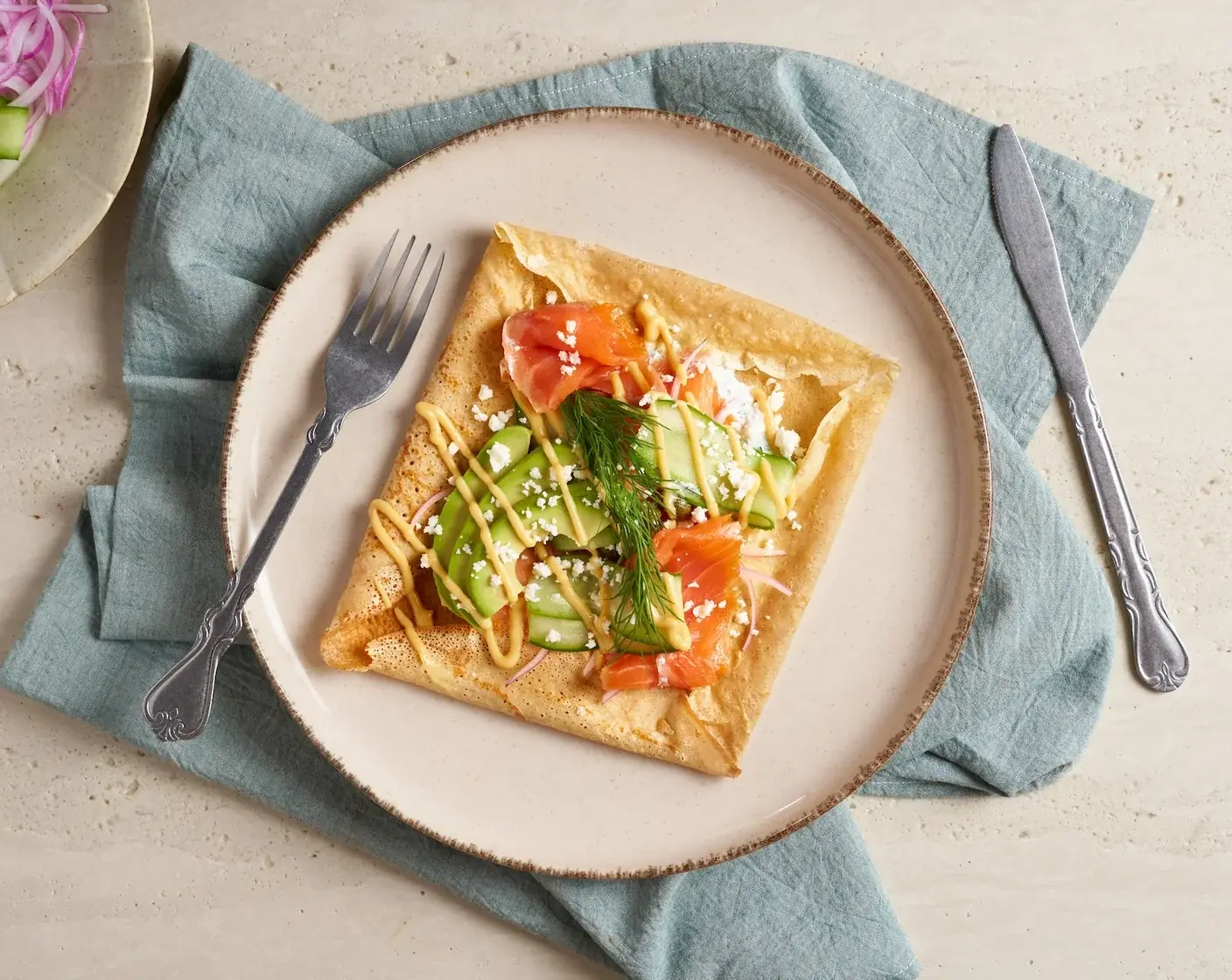 Buckwheat Galettes with Smoked Salmon