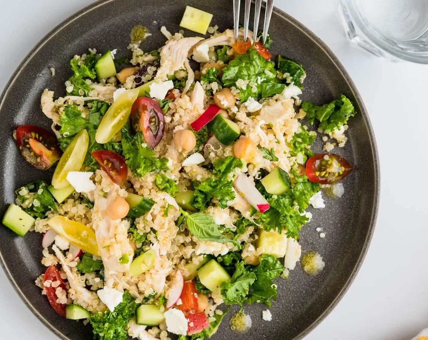 Chicken Kale and Farro Salad