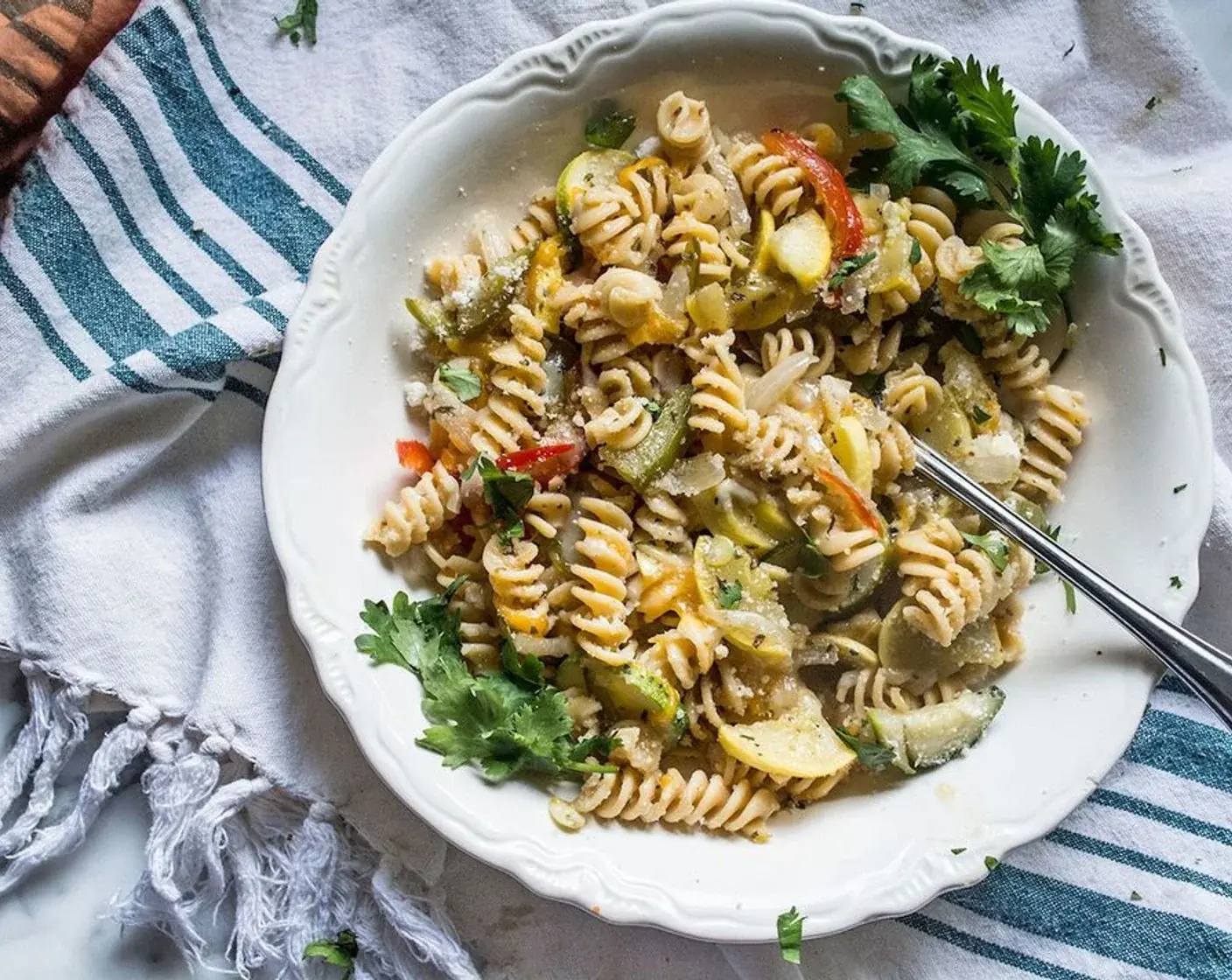 Easy Chickpea Pasta Primavera