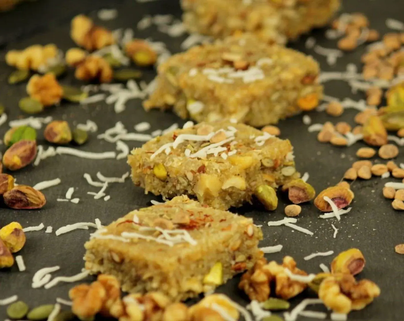 Fennel Mixed Nut Coconut Burfi (Indian Fudge)