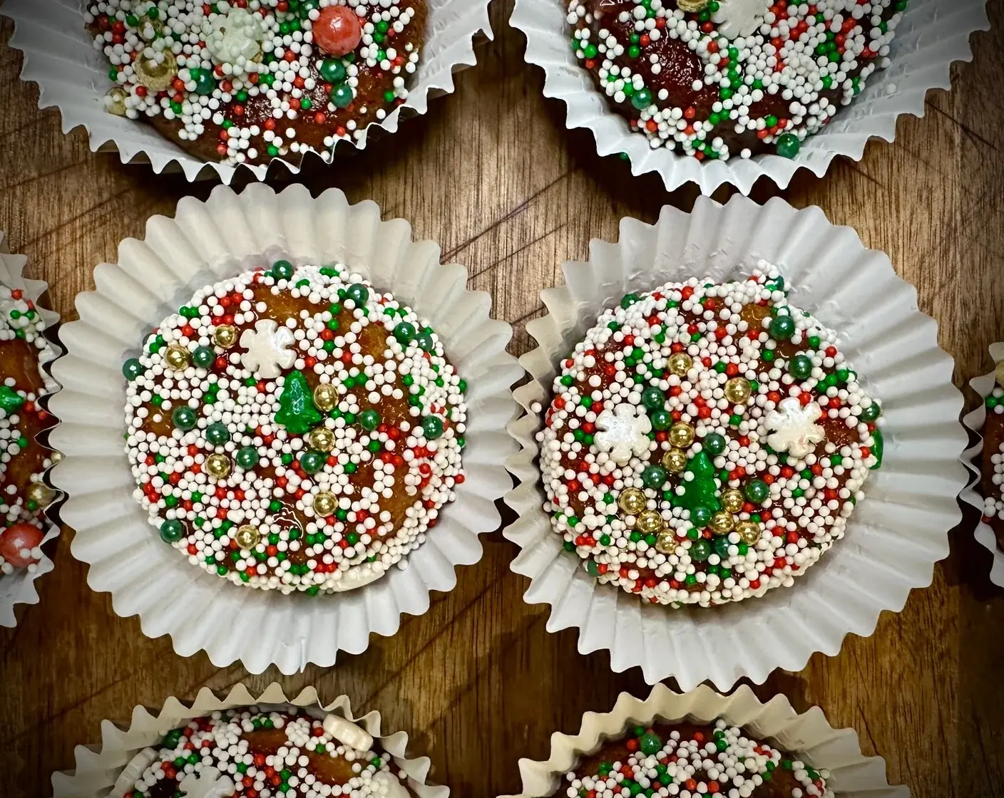 Festive Christmas Strawberry Garibaldis (Mexican Upside-Down Cupcakes)