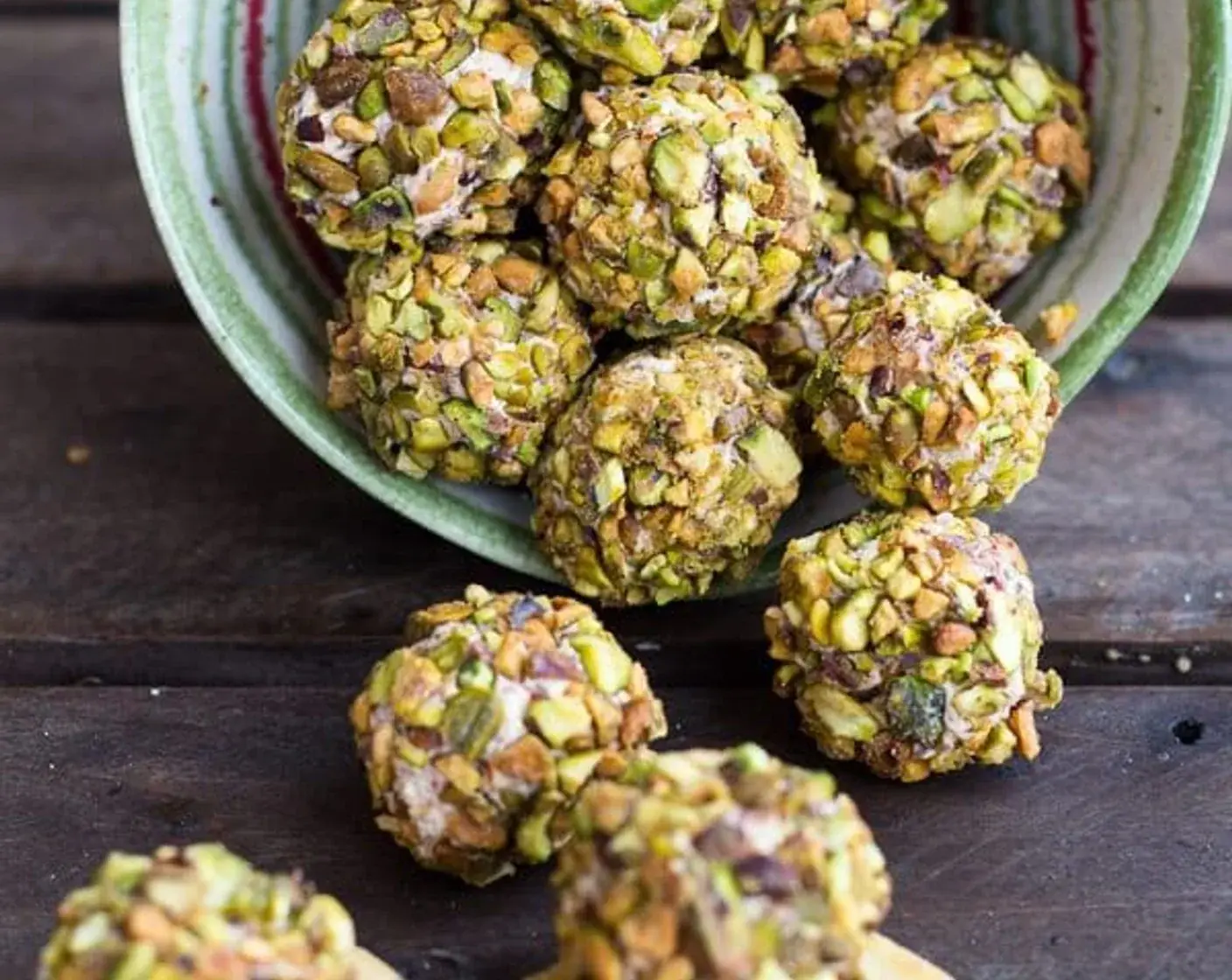 Feta, Sundried Tomato and Pistachio Truffles