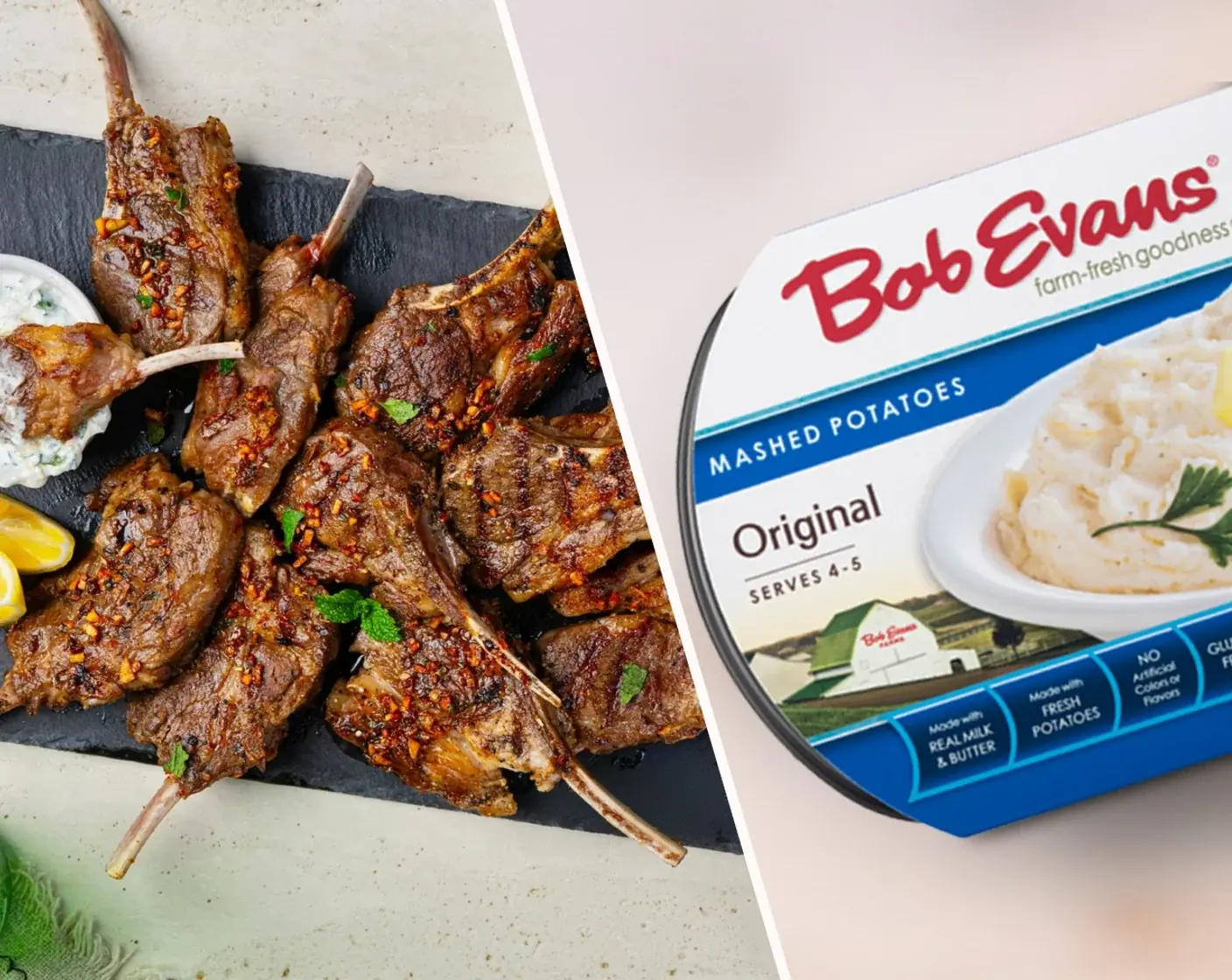 Grilled Lamb Chop with Herby Yoghurt Sauce