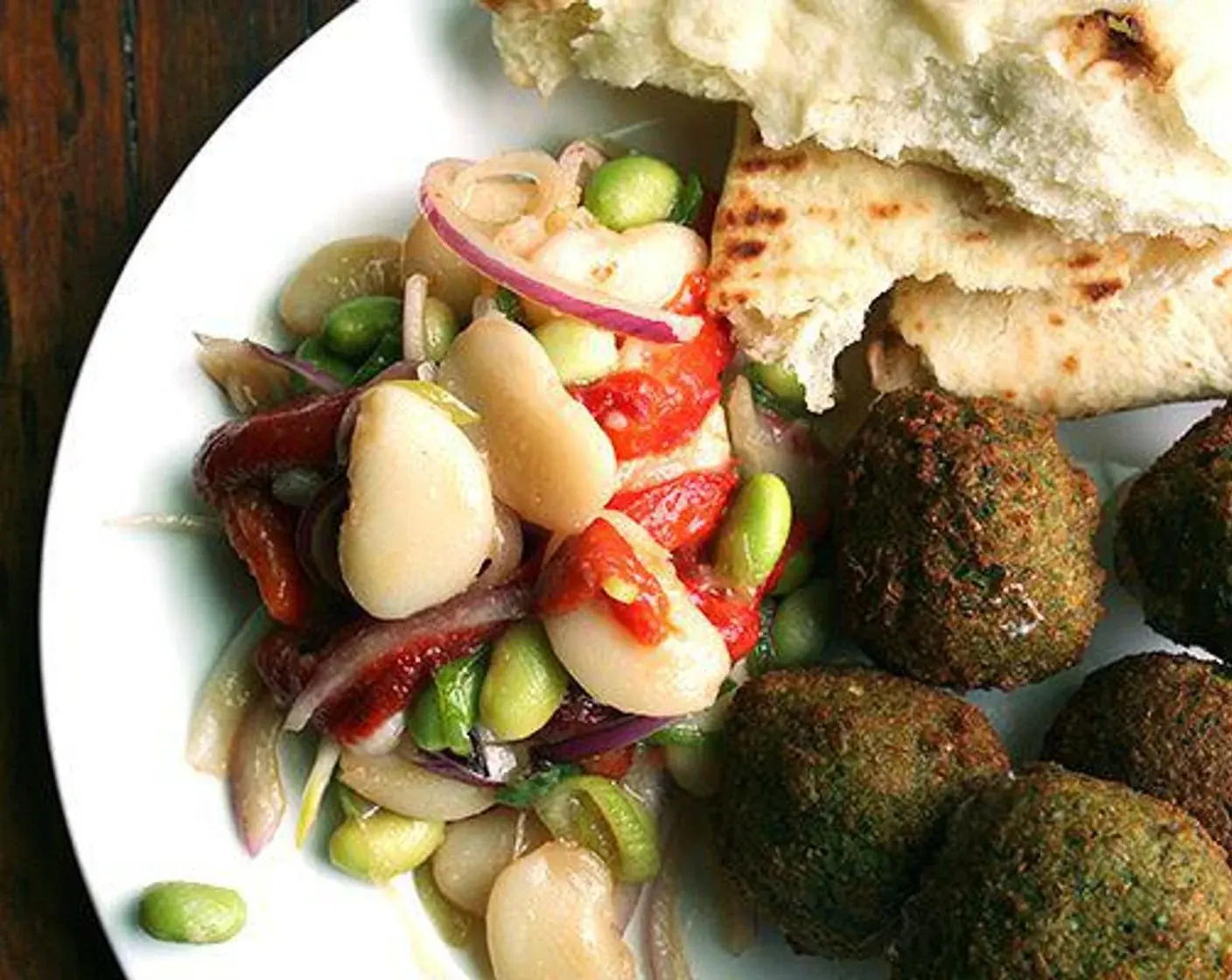 Homemade Falafel with Lima Bean Salad