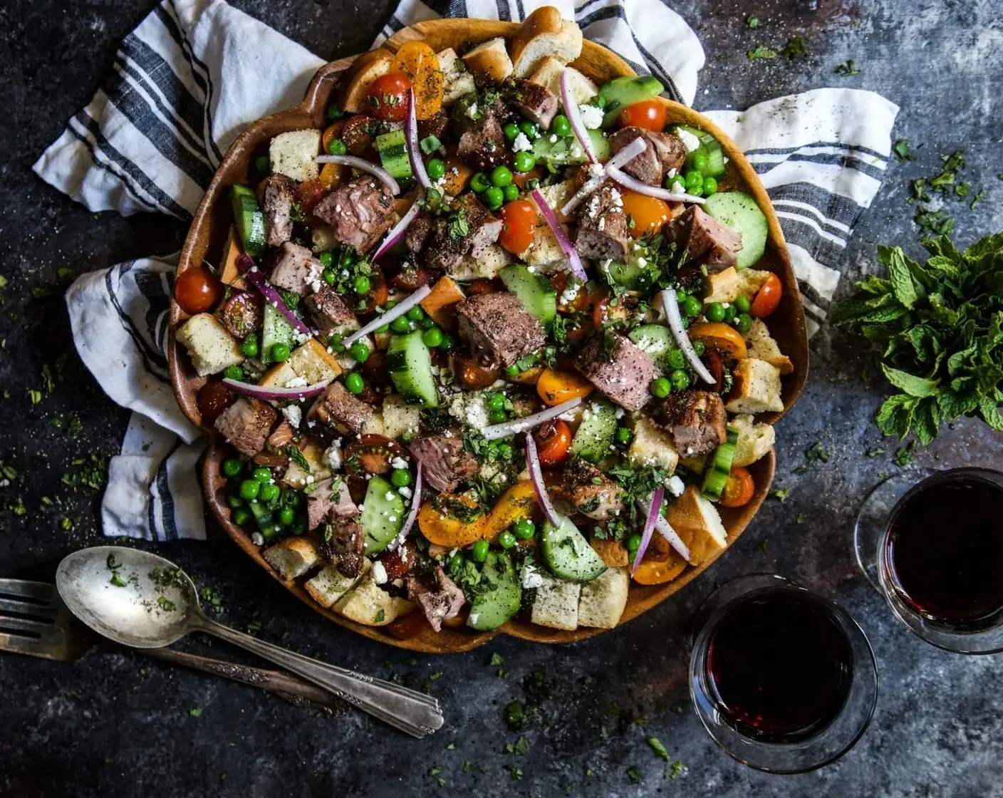 Lamb Za'atar Panzanella Salad