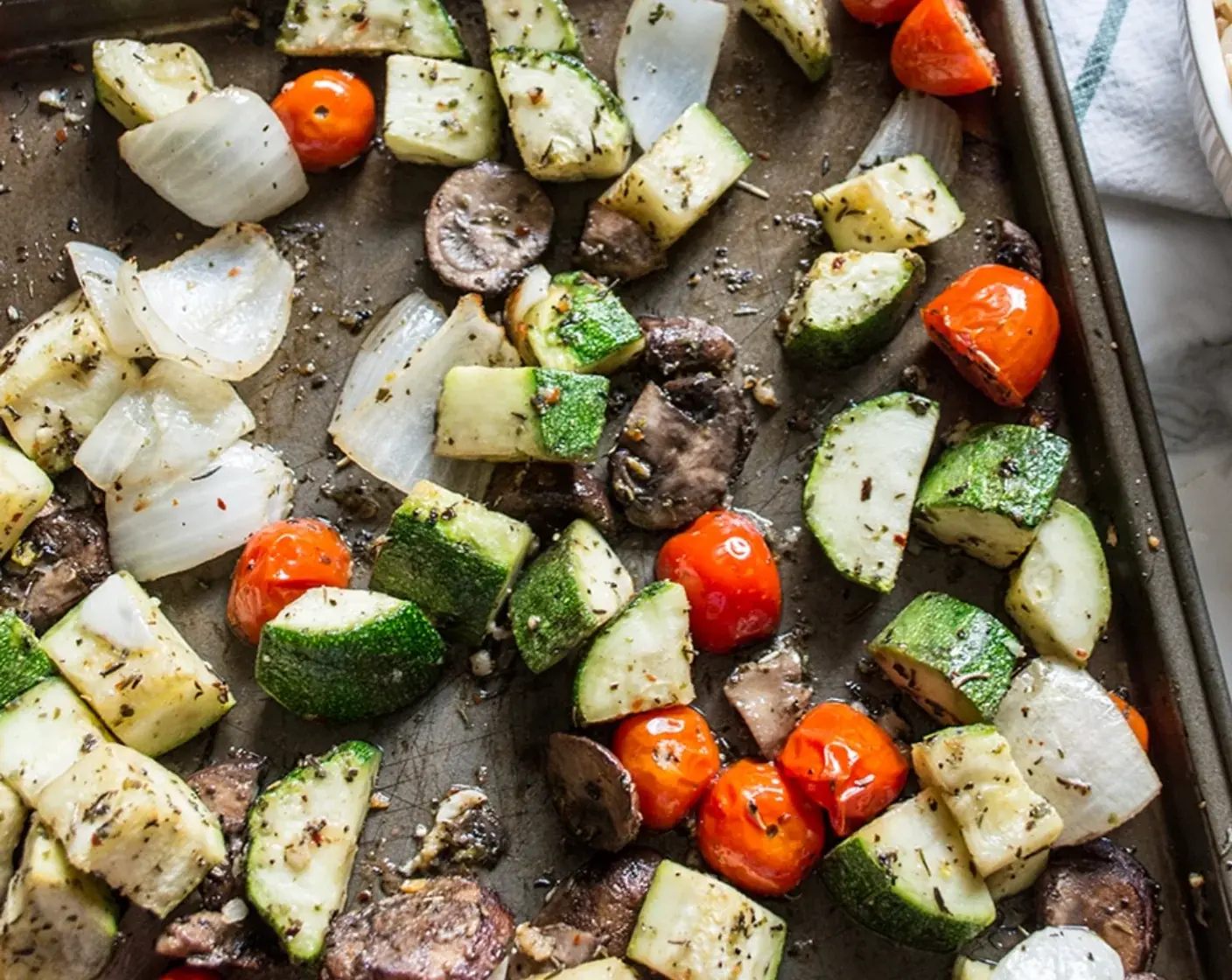 Mediterranean Roasted Red Potatoes and Veggies