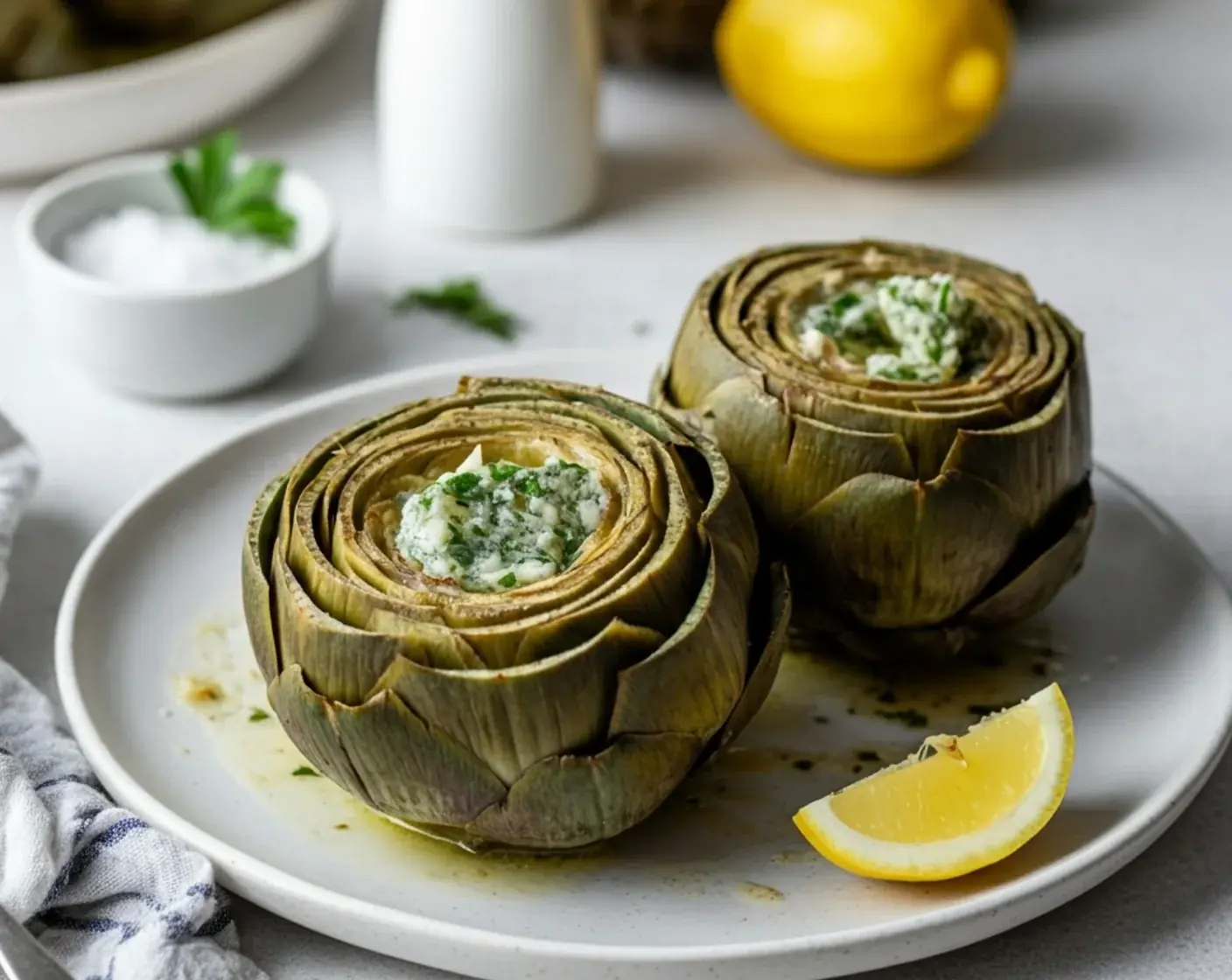 Perfect Steamed Artichokes with Garlic Butter