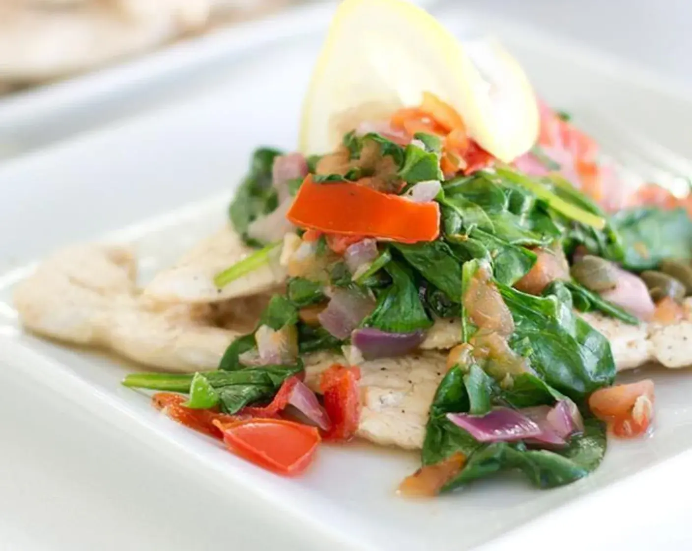 Summertime Chicken with Spinach